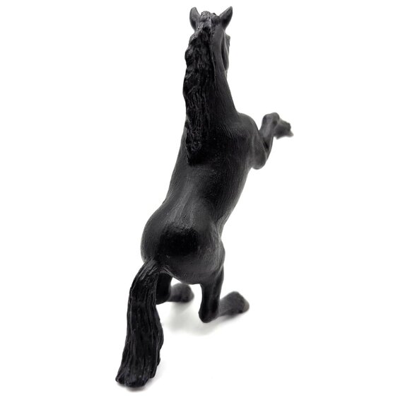 RARE Vtg Schleich Rearing Black Morgan Stallion Horse Figurine c.1997 5x4.5" VGC - Picture 3 of 10